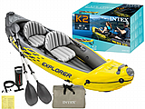 קיאק מתנפח לזוג EXPLORER K2 חדש לים אינטקס דגם 68307 INTEX קיאק מתנפח לזוג EXPLORER K2 חדש לים אינטקס דגם 68307 INTEX